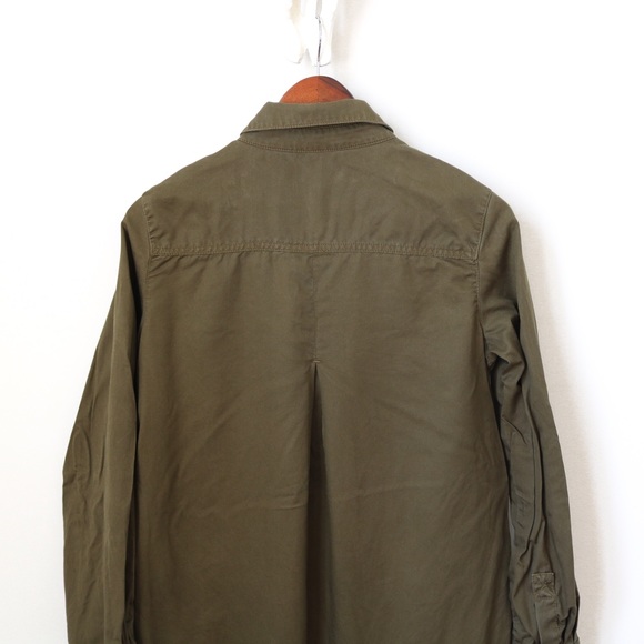 Zara Basic Olive Green Utility Dress - Picture 7 of 7